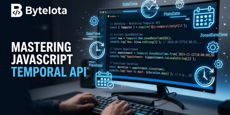 JavaScript Temporal API migration guide showing code examples replacing Date object