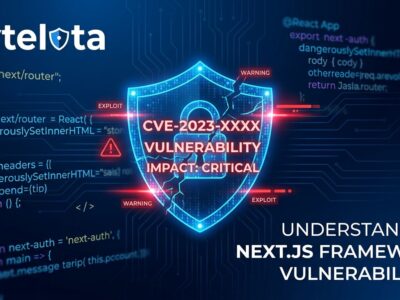 Shield with cracks showing Next.js security vulnerabilities CVE-2026-44578 SSRF and middleware bypass patched in versions 15.5.18 and 16.2.6