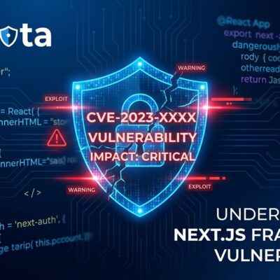 Shield with cracks showing Next.js security vulnerabilities CVE-2026-44578 SSRF and middleware bypass patched in versions 15.5.18 and 16.2.6