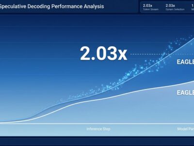 Data visualization chart showing EAGLE 3.1 throughput improvements over EAGLE 3 in LLM inference benchmarks
