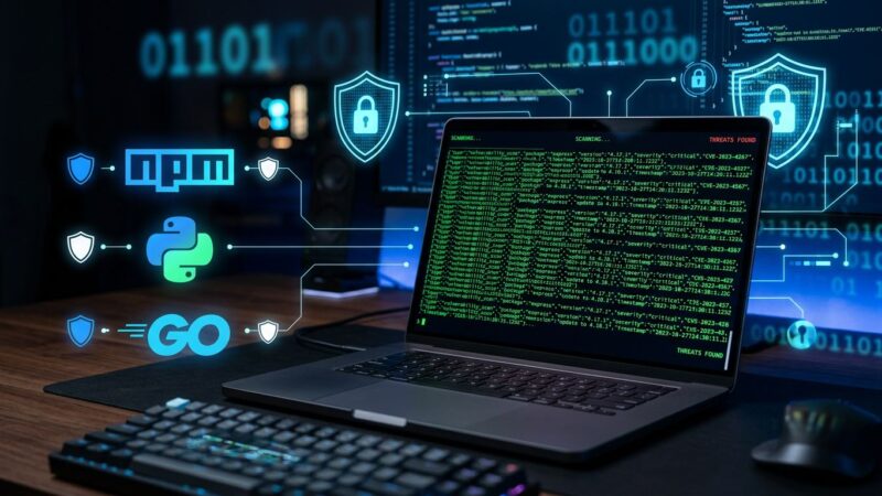 Bumblebee: Perplexity's open-source read-only supply chain scanner for developer machines, showing terminal output with security scan results