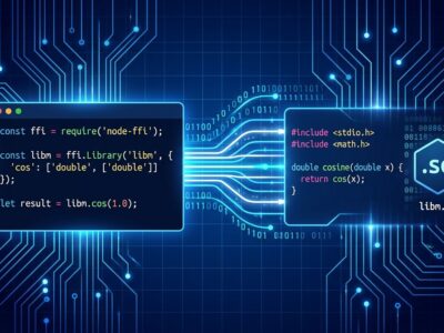 Node.js 26 node:ffi module - JavaScript code connecting to native C library through a foreign function interface