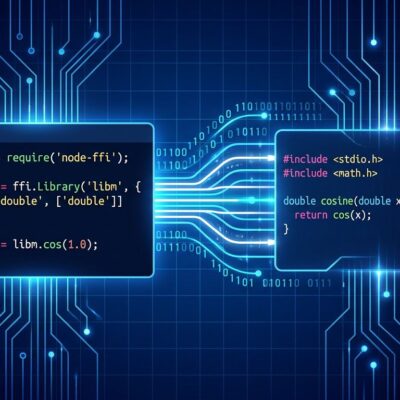 Node.js 26 node:ffi module - JavaScript code connecting to native C library through a foreign function interface