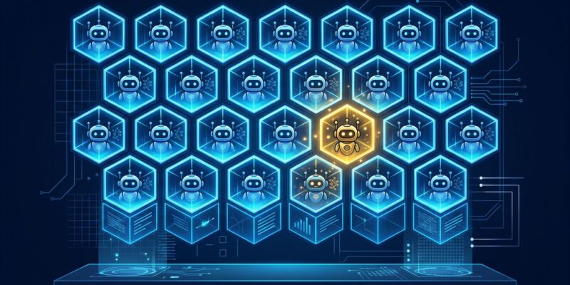 Isolated Docker containers representing per-employee AI agents with NanoClaw security architecture