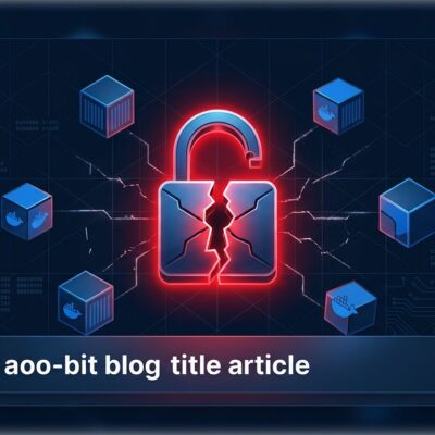 Broken padlock with Docker container icons representing the Gitea CVE-2026-27771 private container image exposure vulnerability