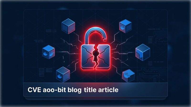 Broken padlock with Docker container icons representing the Gitea CVE-2026-27771 private container image exposure vulnerability