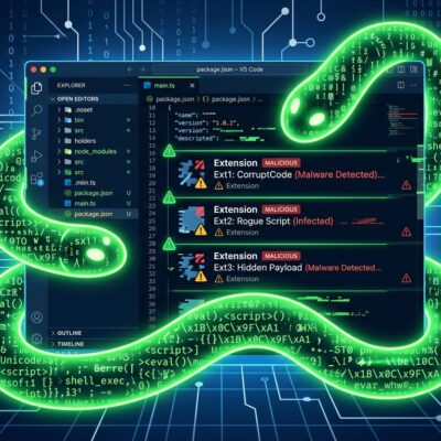 GlassWorm malware worm targeting VS Code extensions and developer tools