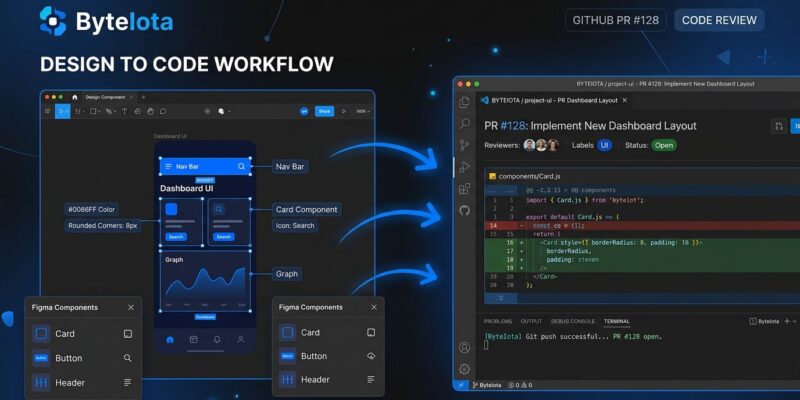 Figma Make connecting to a production codebase with GitHub pull request workflow