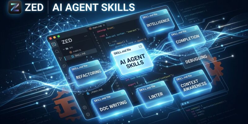 Zed code editor agent skills system SKILL.md interface