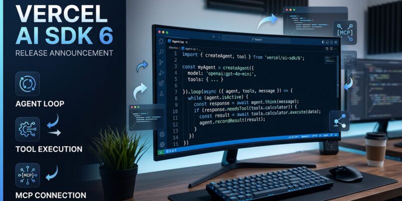 Vercel AI SDK 6 release featuring agent abstraction, MCP stable support, DevTools, and human-in-the-loop tool approval