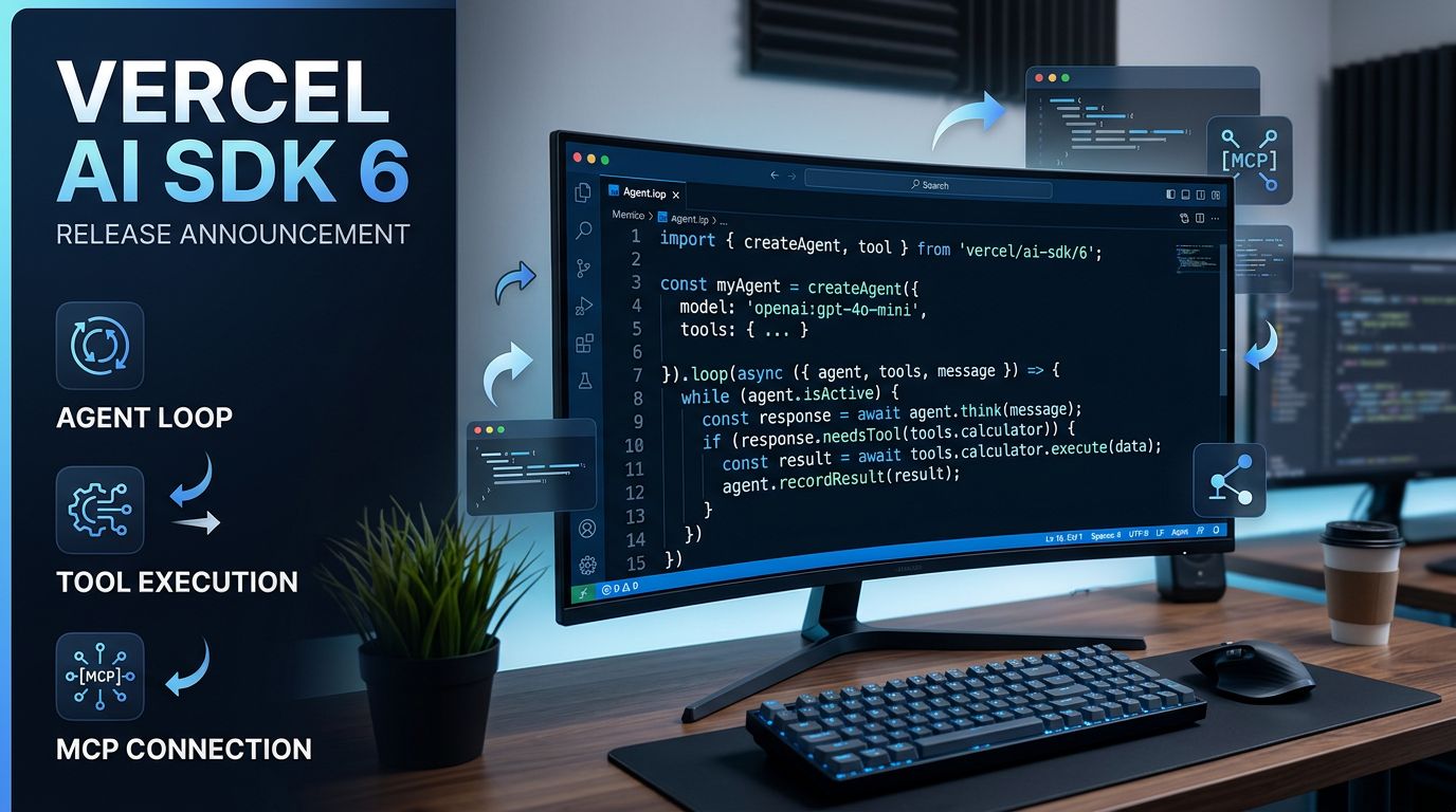 Vercel AI SDK 6: Agents, MCP, and DevTools Ship | byteiota