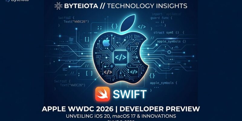Apple WWDC 2026 developer preview showing Core AI, Siri Extensions, and Xcode agentic coding APIs