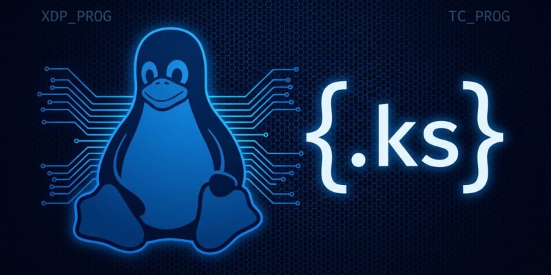 KernelScript eBPF DSL single-file architecture with Linux kernel circuit traces and .ks file symbol