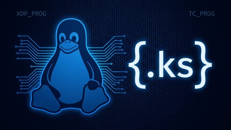 KernelScript eBPF DSL single-file architecture with Linux kernel circuit traces and .ks file symbol