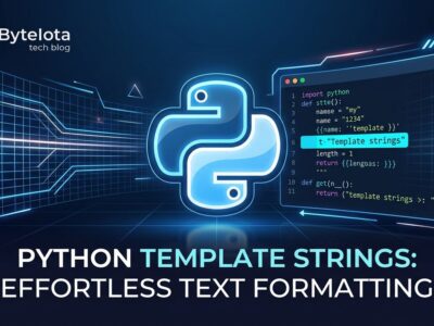 Python t-strings template literal syntax showing Template object structure in code