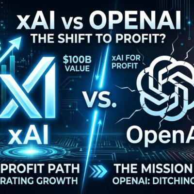 Split-screen showing xAI vs OpenAI lawsuit hypocrisy