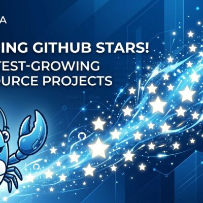 Abstract digital illustration of GitHub stars explosion representing OpenClaw's record-breaking growth from 0 to 369K stars in 5 months