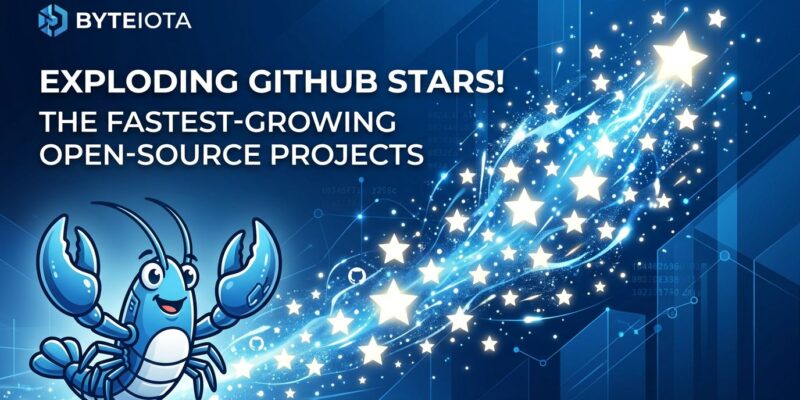Abstract digital illustration of GitHub stars explosion representing OpenClaw's record-breaking growth from 0 to 369K stars in 5 months