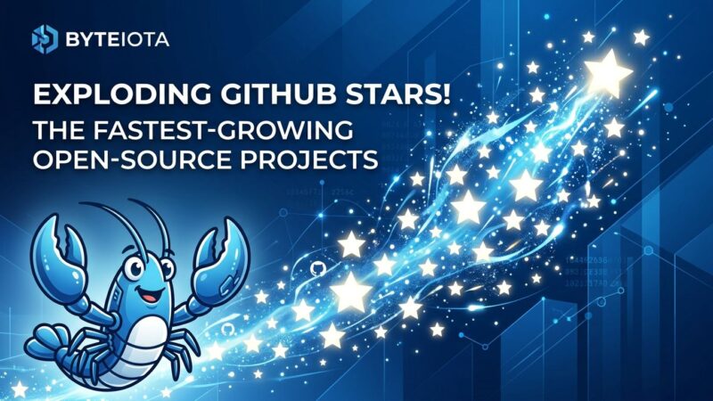 Abstract digital illustration of GitHub stars explosion representing OpenClaw's record-breaking growth from 0 to 369K stars in 5 months