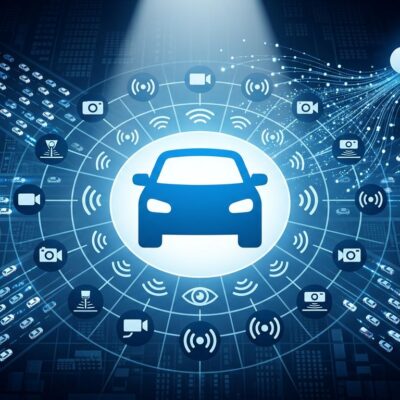 Uber driver vehicle with surveillance sensors and data collection network