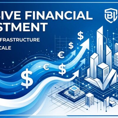 Abstract illustration representing KKR's 0 billion investment in Helix Digital Infrastructure for AI data centers