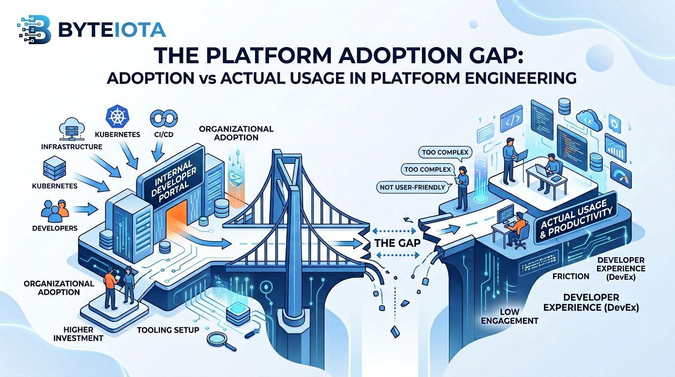 Platform Engineering Adoption Crisis: 80% Teams, 10% Use | byteiota