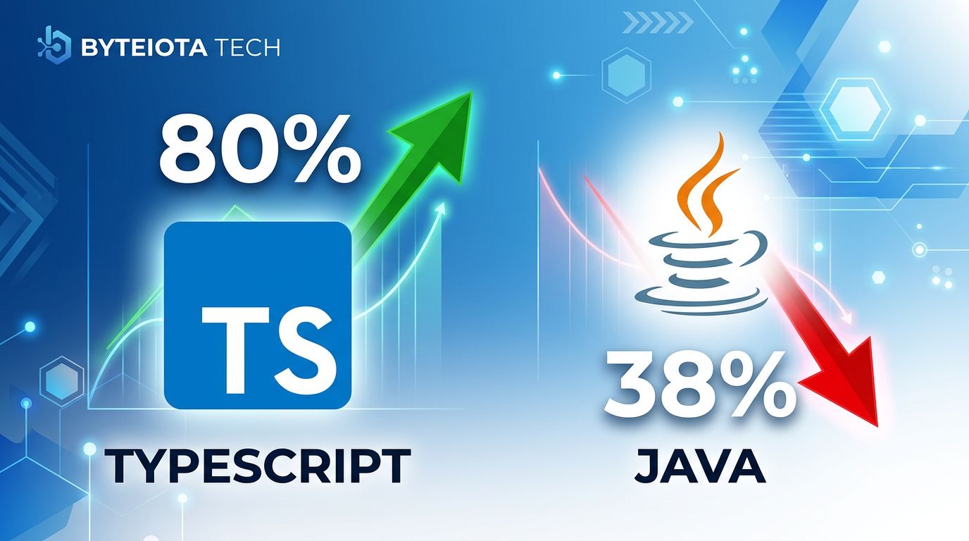 TypeScript Hits 80% as Java Collapses to 38%: 2026 Survey | byteiota