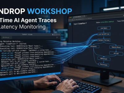 Raindrop Workshop local AI agent debugger showing real-time trace streaming in a browser dashboard