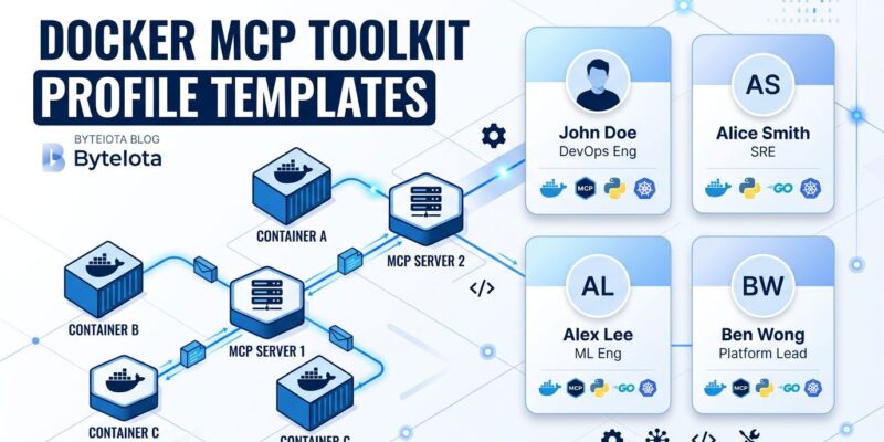 Docker MCP Toolkit profile templates showing containerized MCP servers organized in pre-built workflow bundles