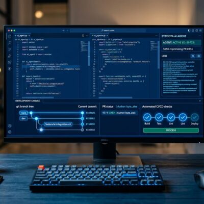 GitHub Copilot desktop app showing parallel agent sessions and canvas interface with git worktrees and CI checks