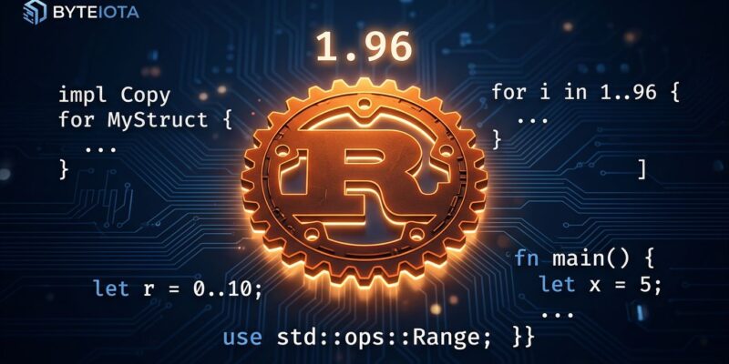 Rust 1.96.0 release featuring Copy-friendly range types and assert_matches macro stabilization