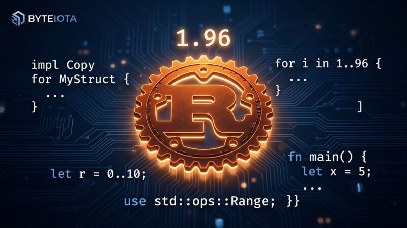 Rust 1.96.0 release featuring Copy-friendly range types and assert_matches macro stabilization