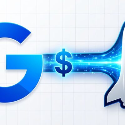 Google and SpaceX data pipeline showing the AI compute deal with blue connection beam between logos