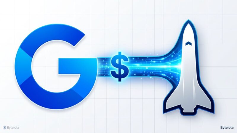 Google and SpaceX data pipeline showing the AI compute deal with blue connection beam between logos