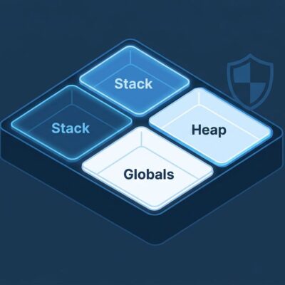 Visualization of WebAssembly memory regions partitioned into isolated compartments using the Wasm multi-memory feature — Bento memory isolation concept