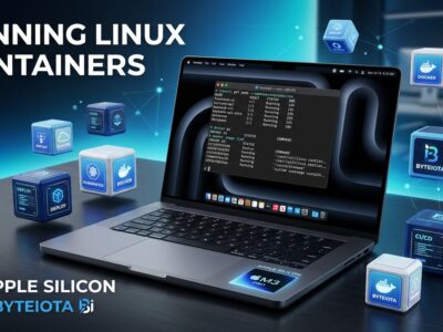 Apple Containerization Framework showing Linux containers running on Mac with micro-VM isolation