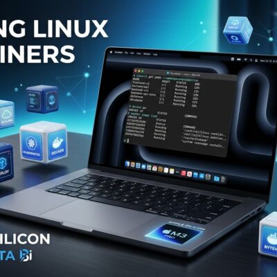 Apple Containerization Framework showing Linux containers running on Mac with micro-VM isolation