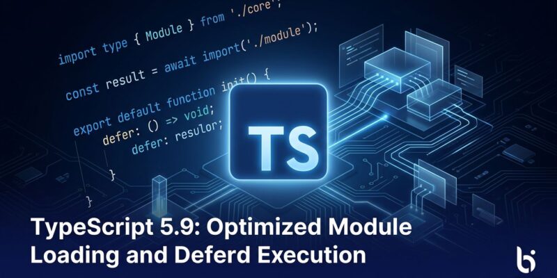 TypeScript 5.9 import defer — lazy module evaluation and deferred imports
