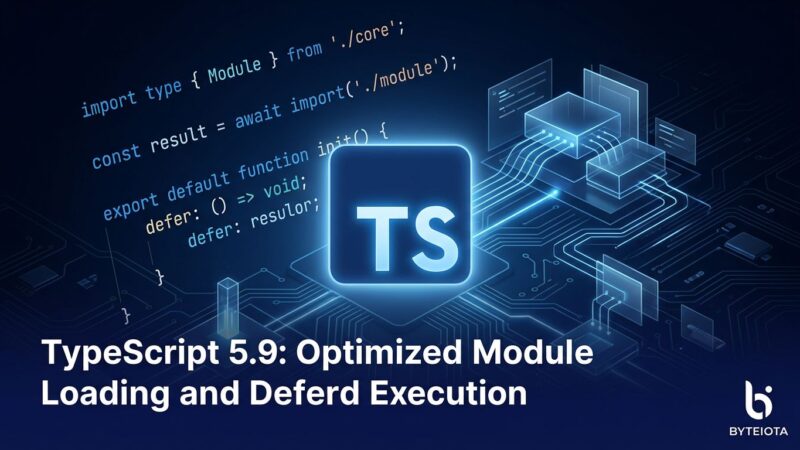 TypeScript 5.9 import defer — lazy module evaluation and deferred imports