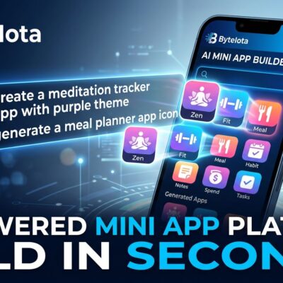Sekai AI mini app platform showing mobile interface with AI-generated apps