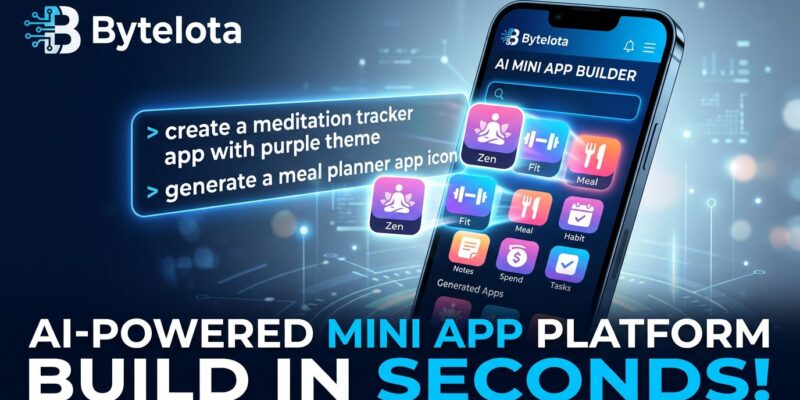 Sekai AI mini app platform showing mobile interface with AI-generated apps