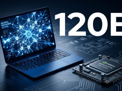 NVIDIA RTX Spark superchip with neural network visualization and 120B parameter local inference