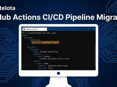 GitHub Actions workflow YAML showing windows-latest runner migration to Visual Studio 2026