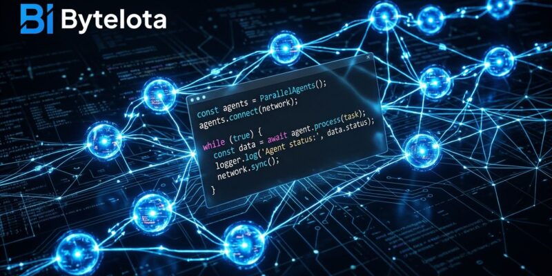 Parallel AI agents network visualization for Claude Code Dynamic Workflows