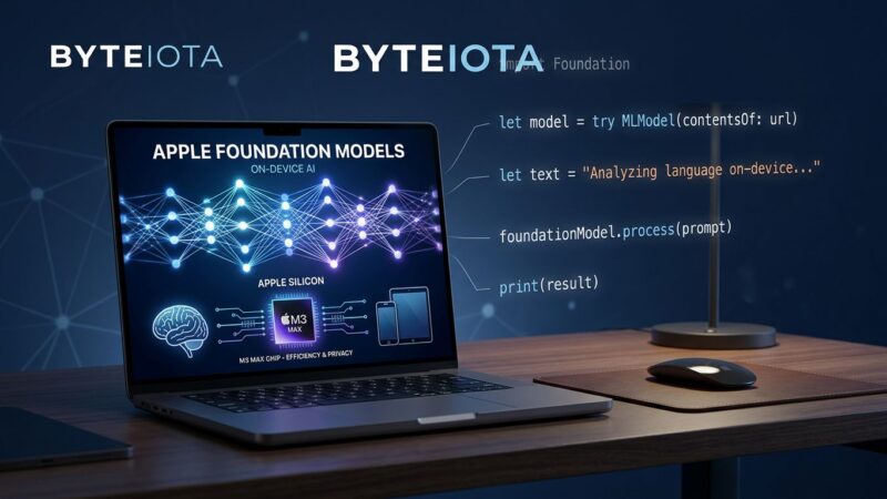 Apple Foundation Models framework at WWDC 2026 showing multimodal AI and on-device inference on Apple Silicon