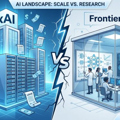 xAI Colossus data center split showing rental business versus frontier lab identity