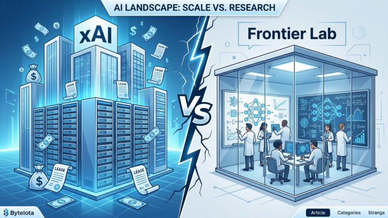 xAI Colossus data center split showing rental business versus frontier lab identity