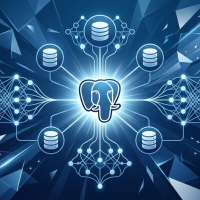 Databricks Lakebase serverless Postgres database for AI agent memory — branching nodes and neural network patterns in ByteIota blue and white