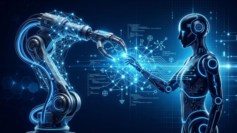 NVIDIA Cosmos 3 open physical AI foundation model with robotic arm and neural network visualization