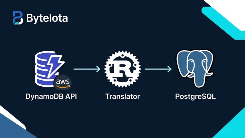 ExtendDB architecture showing DynamoDB wire protocol routing to PostgreSQL backend